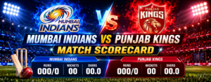 mumbai indians vs punjab kings match scorecard