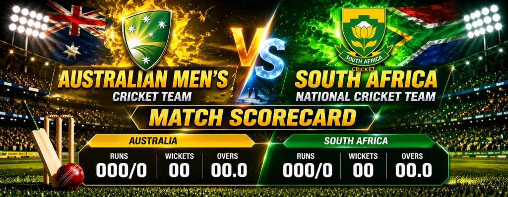 australian men’s cricket team vs south africa national cricket team match scorecard