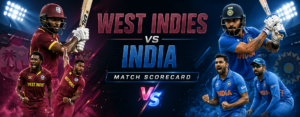 West Indies cricket team vs India national cricket team match scorecard
